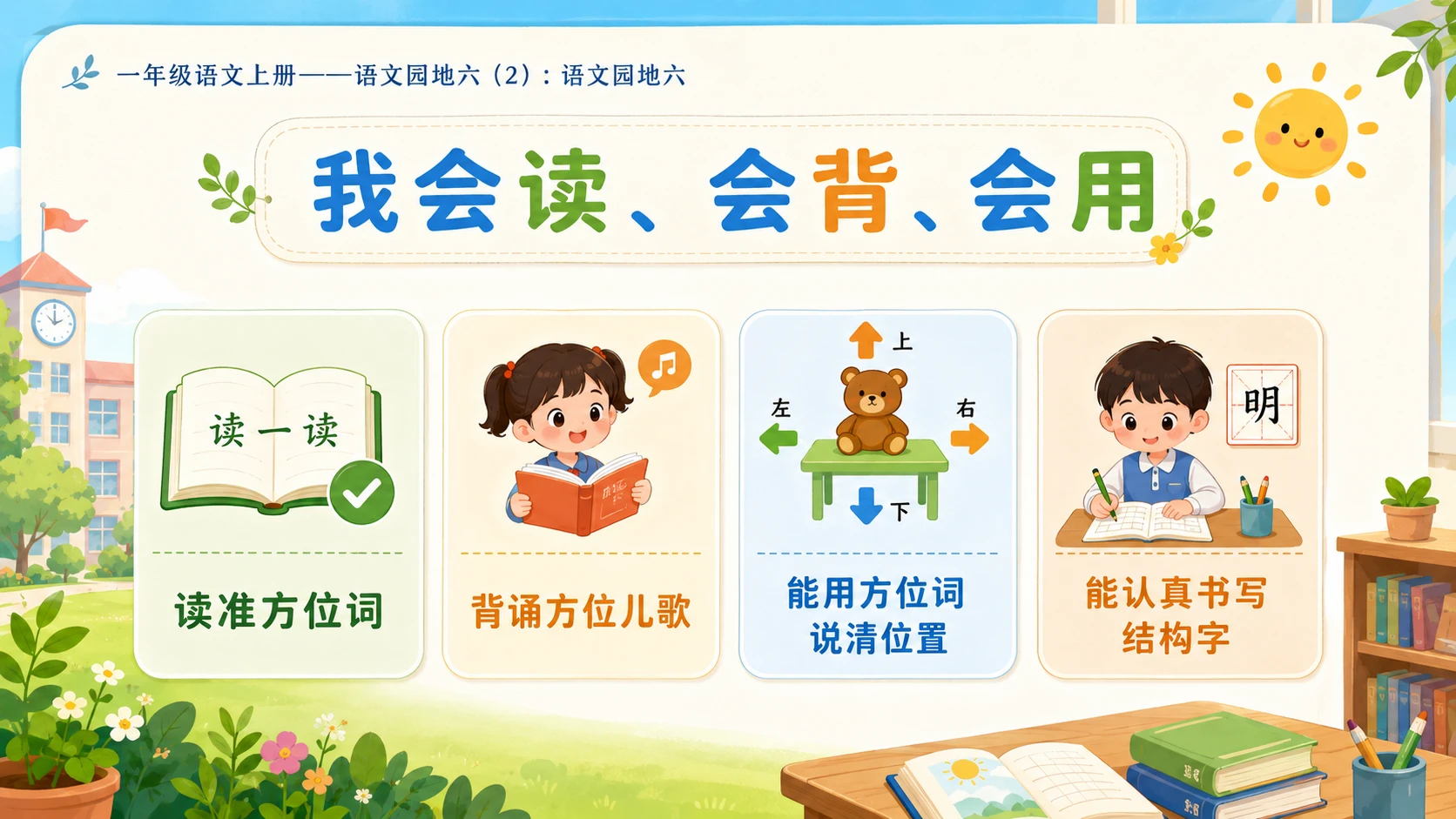 小学六年制统编教材系列课件——一年级语文上册：语文园地六（2） - 预览图2