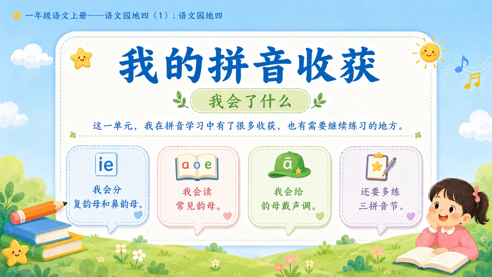小学六年制统编教材系列课件——一年级语文上册：语文园地四（1） - 预览图17