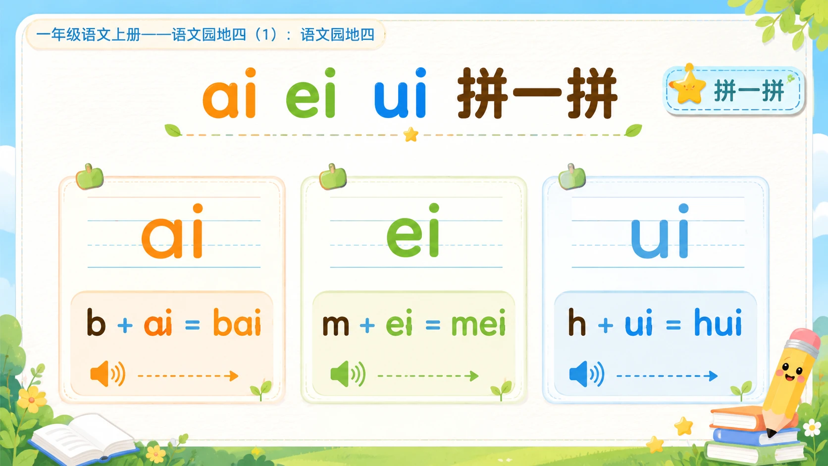 小学六年制统编教材系列课件——一年级语文上册：语文园地四（1） - 预览图10