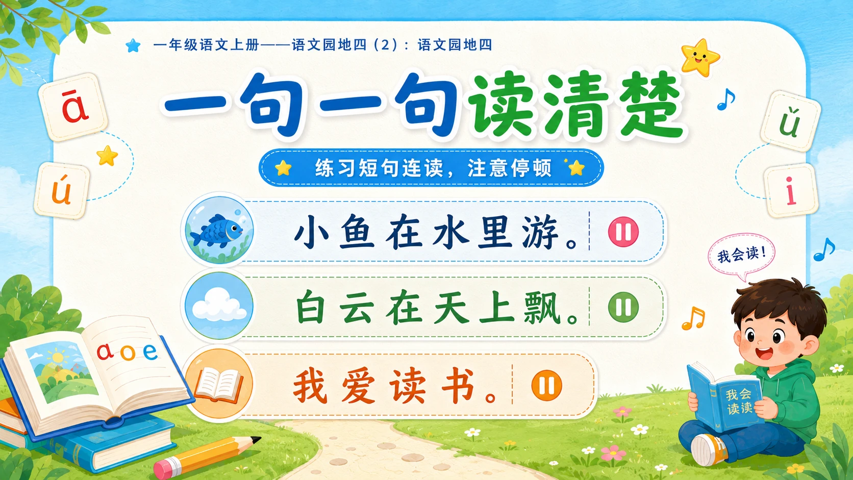 小学六年制统编教材系列课件——一年级语文上册：语文园地四（2） - 预览图5