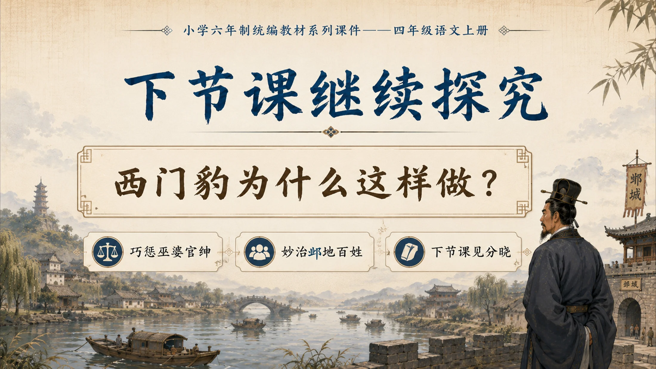 小学六年制统编教材系列课件——四年级语文上册第26课（1）：西门豹治邺 - 预览图18