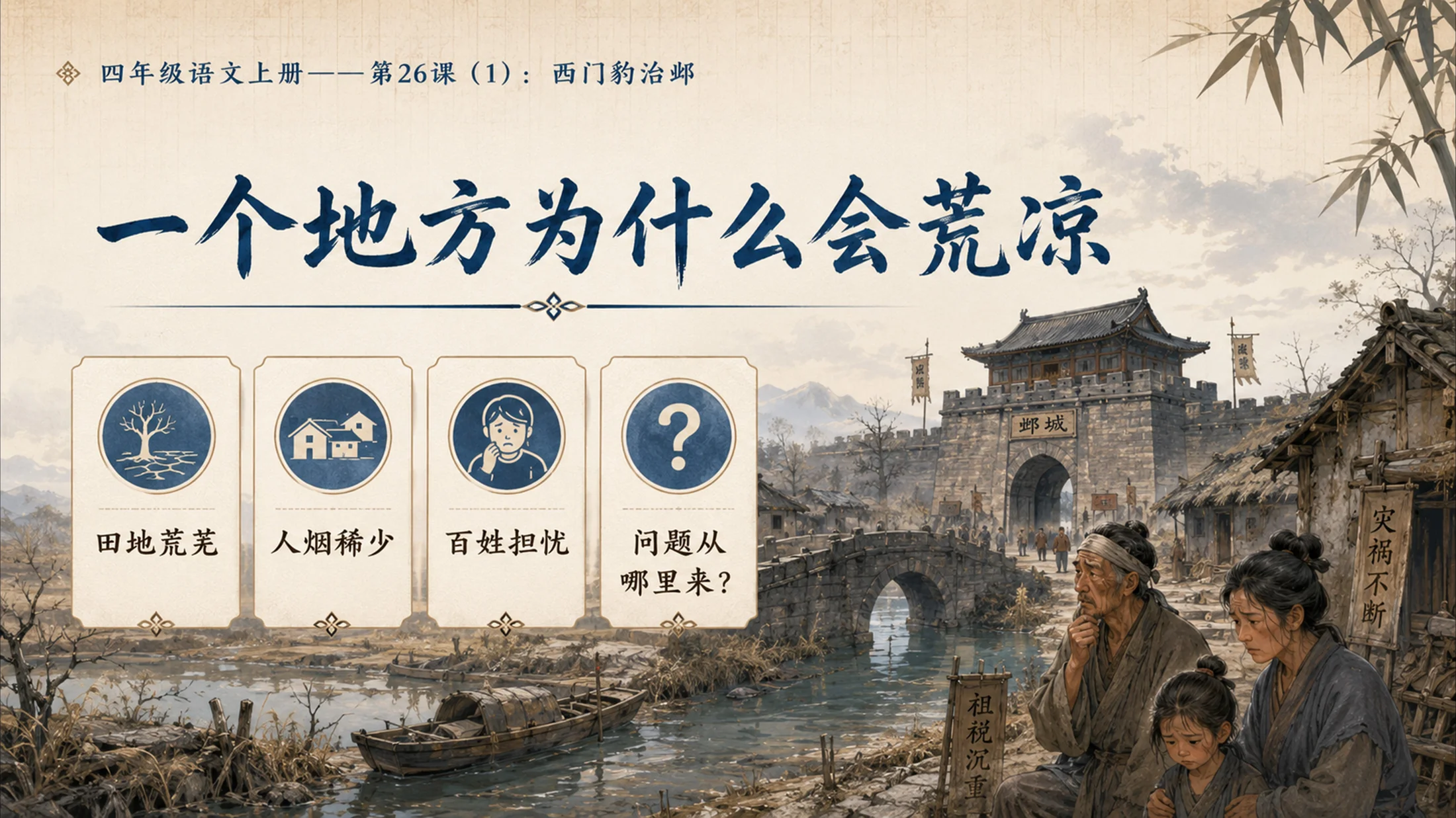 小学六年制统编教材系列课件——四年级语文上册第26课（1）：西门豹治邺 - 预览图2