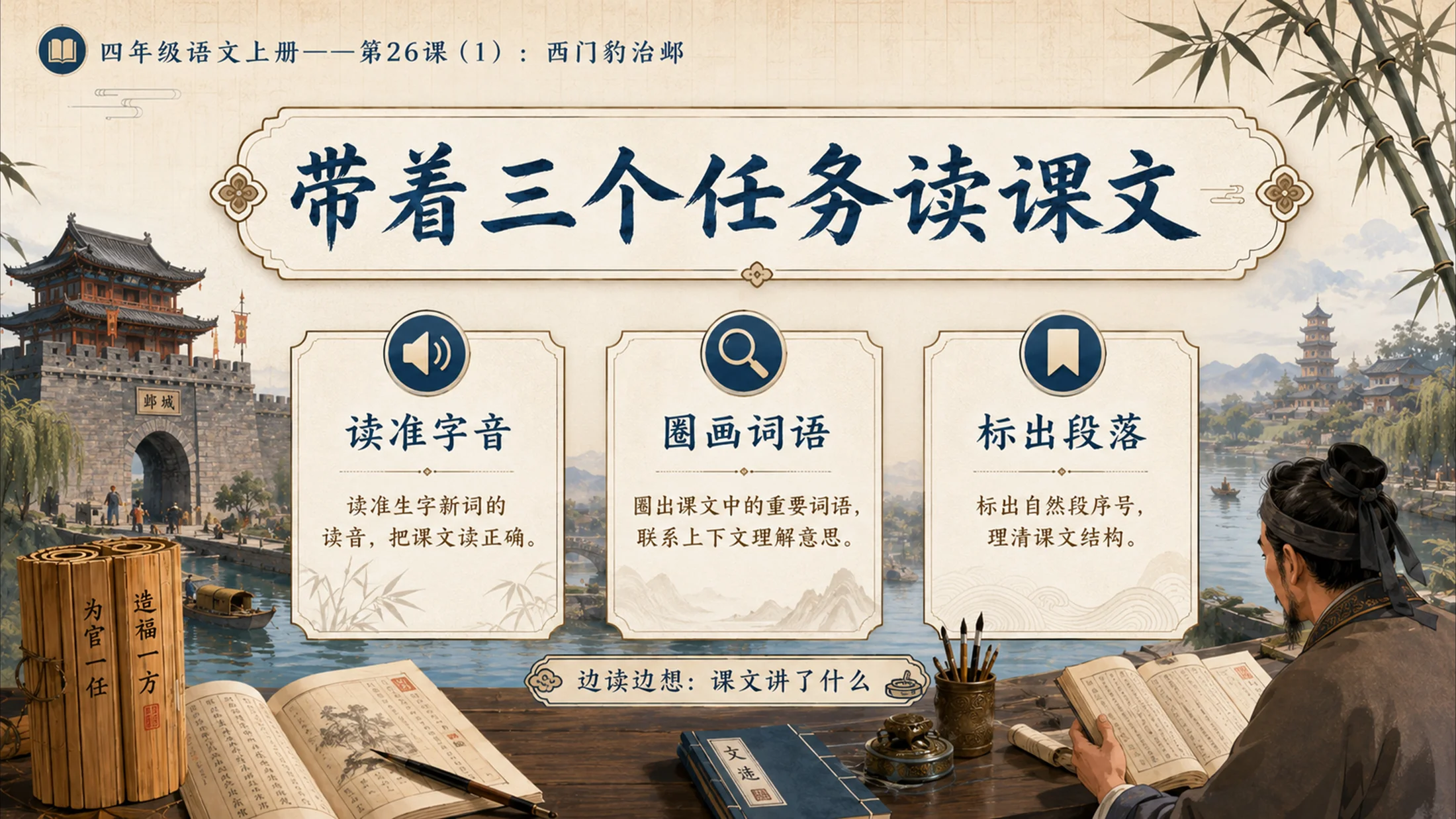 小学六年制统编教材系列课件——四年级语文上册第26课（1）：西门豹治邺 - 预览图5