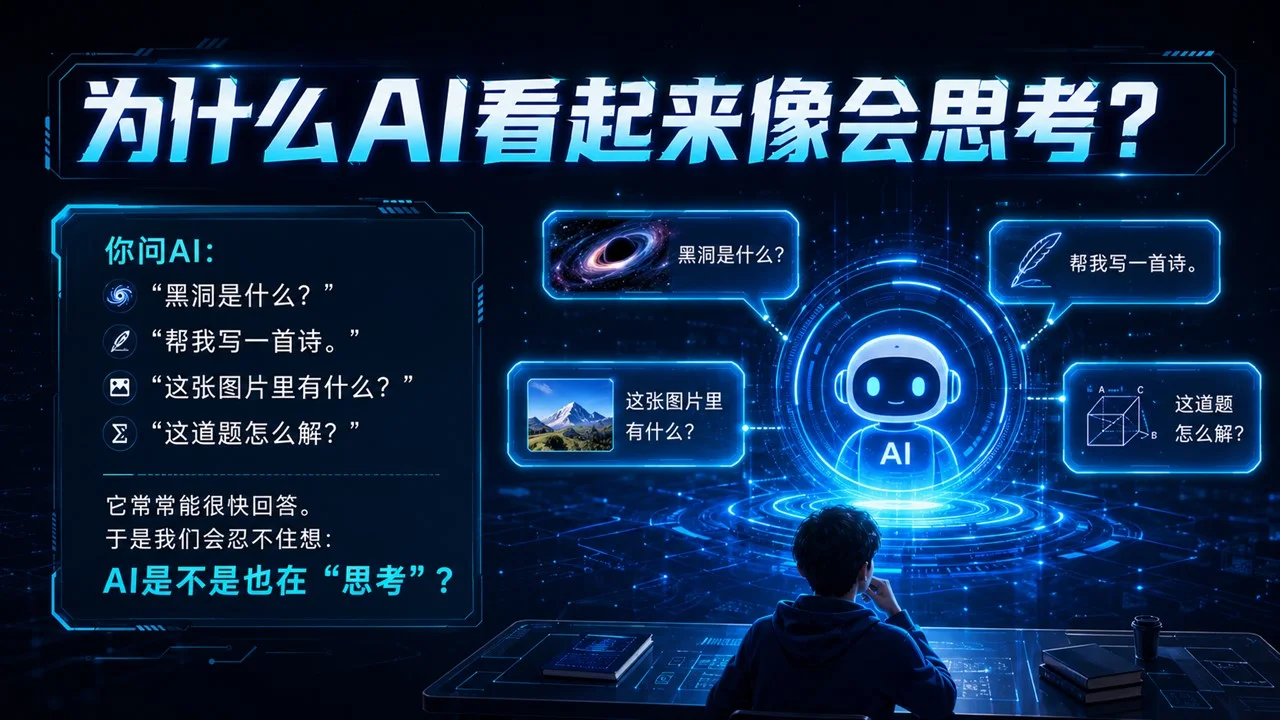 人工智能启蒙课：AI到底是怎么“思考”的？青少年AI科普PPT课件 - 预览图1