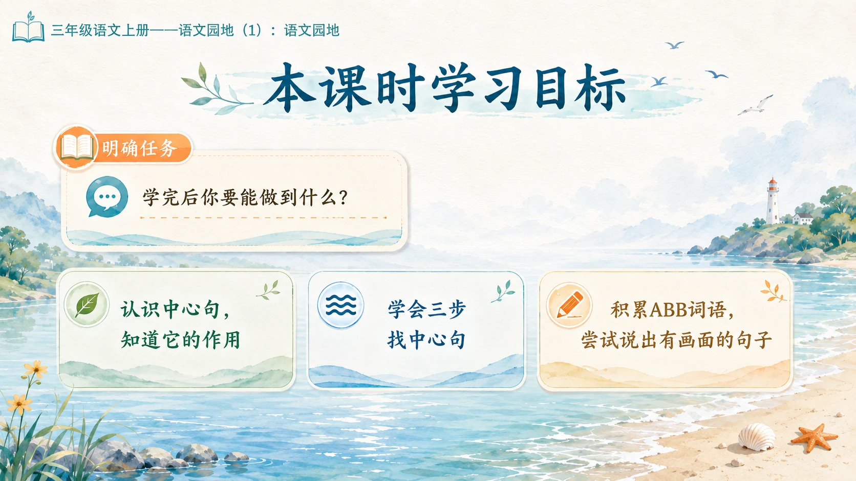 小学六年制统编教材系列课件——三年级语文上册：第六单元语文园地（1） - 预览图3