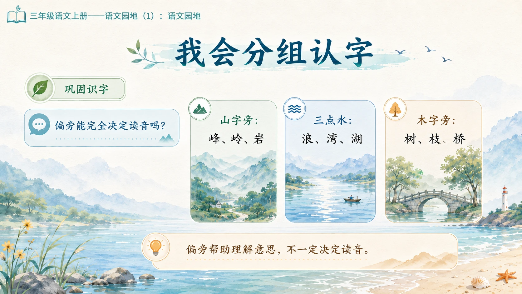 小学六年制统编教材系列课件——三年级语文上册：第六单元语文园地（1） - 预览图9