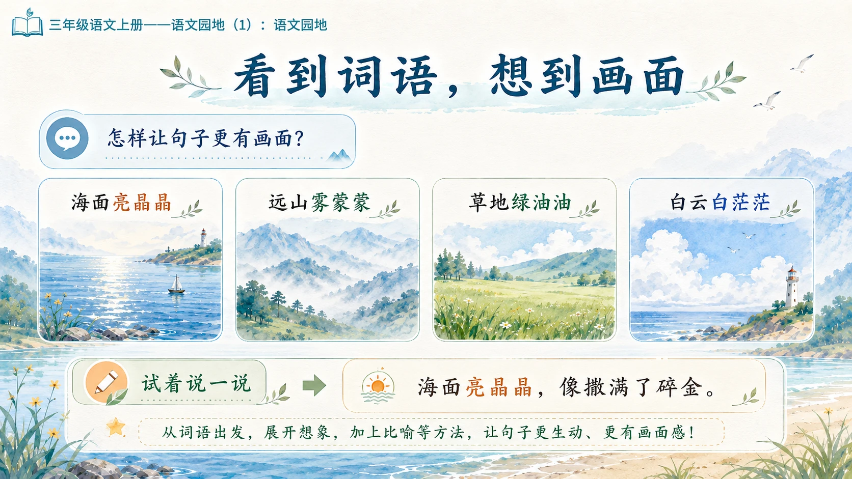 小学六年制统编教材系列课件——三年级语文上册：第六单元语文园地（1） - 预览图10