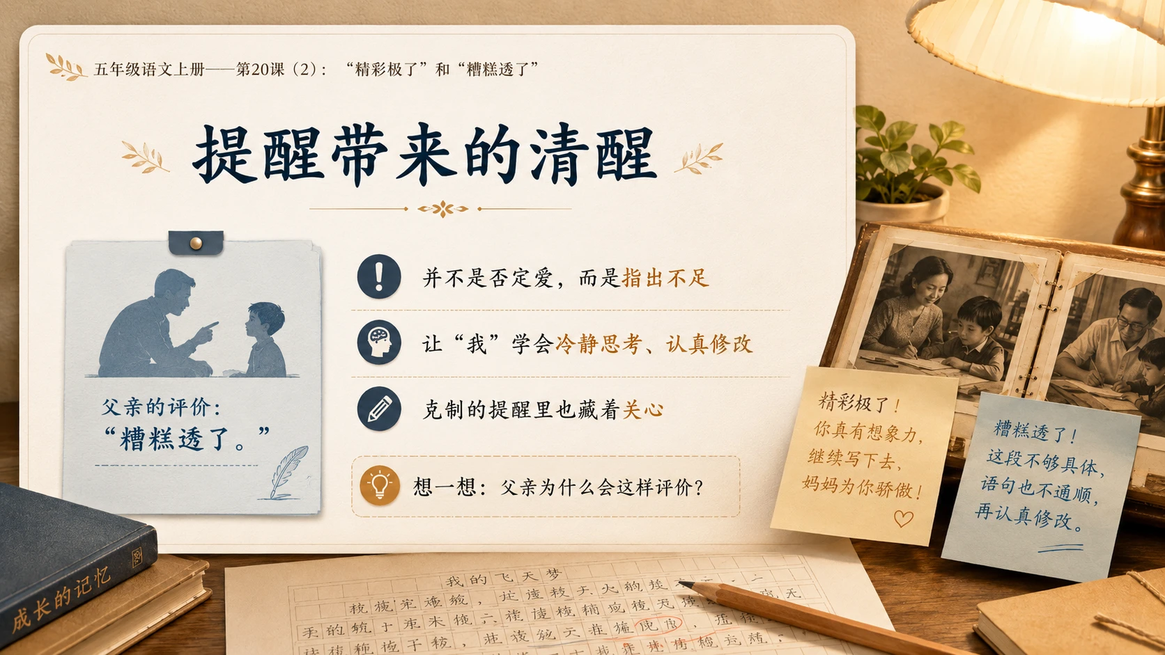 小学六年制统编教材系列课件——五年级语文上册第20课（2）：“精彩极了”和“糟糕透了” - 预览图5