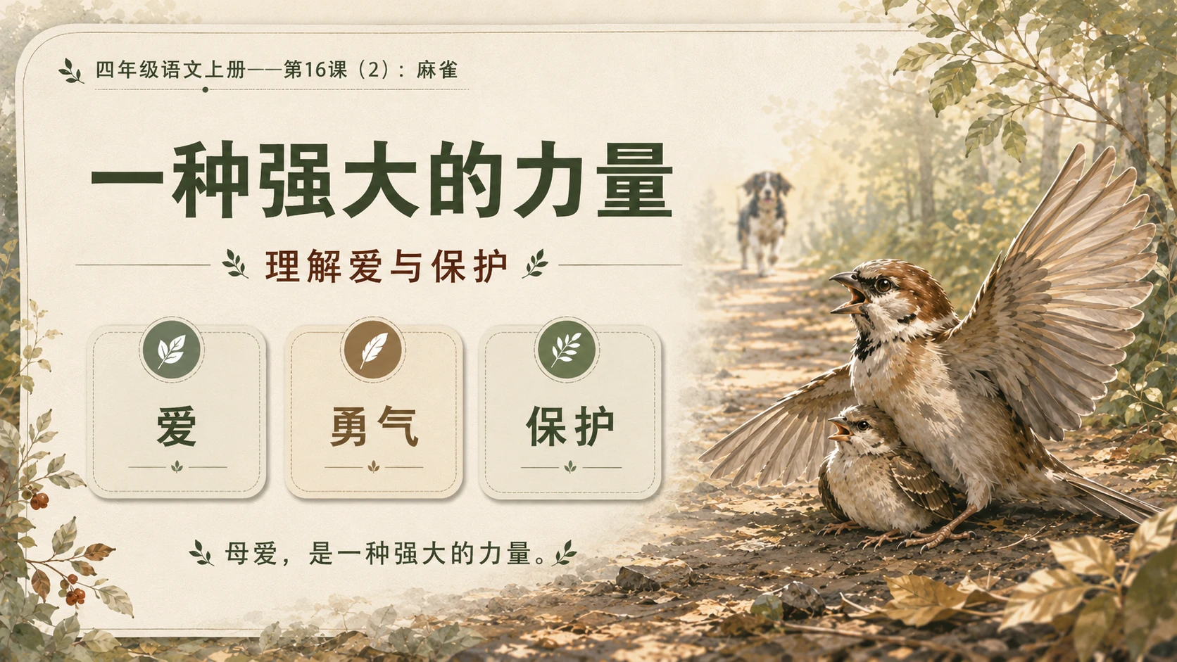 小学六年制统编教材系列课件——四年级语文上册第16课（2）：麻雀 - 预览图11