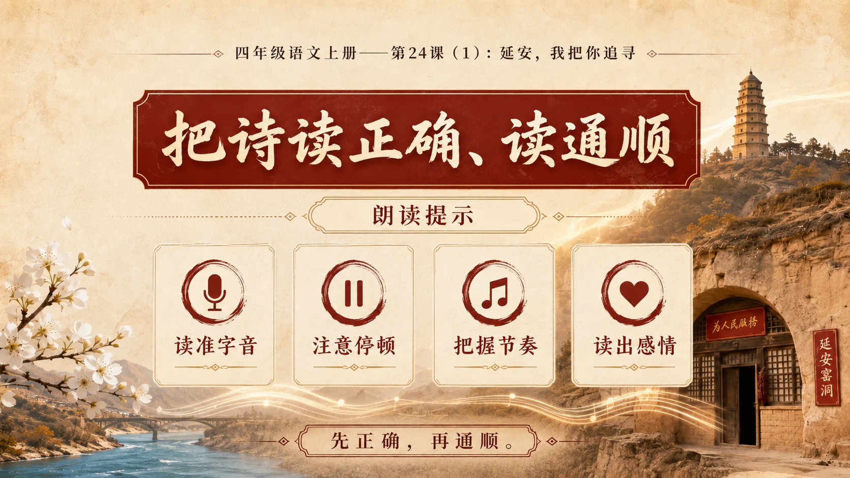 小学六年制统编教材系列课件——四年级语文上册第24课（1）：延安，我把你追寻 - 预览图5