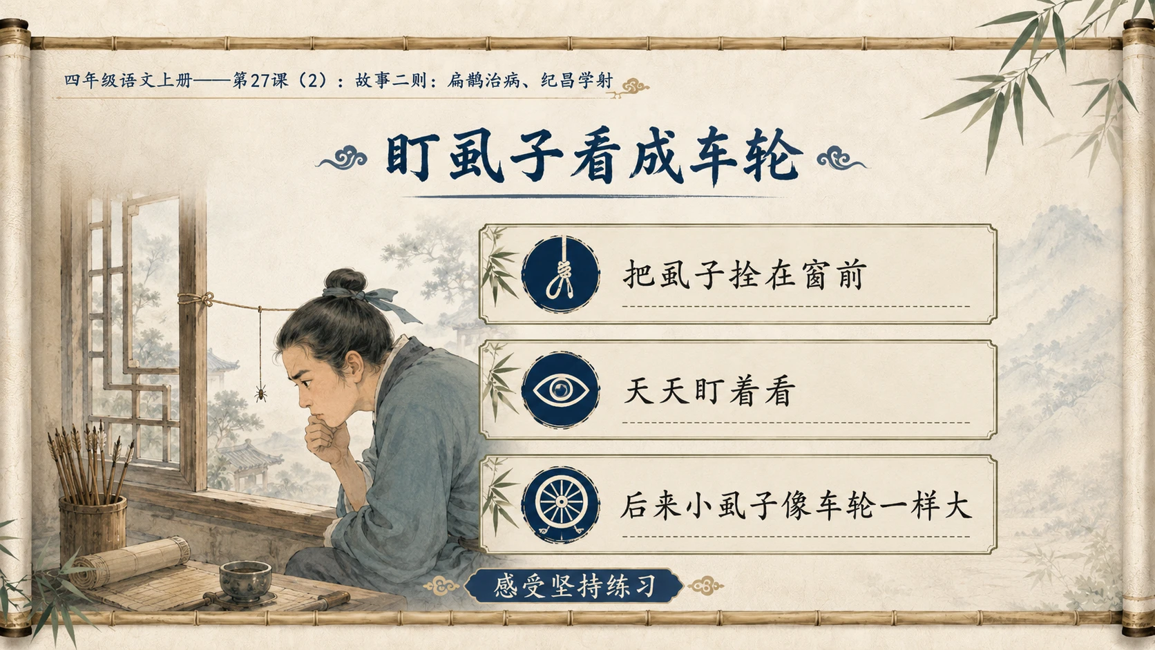 小学六年制统编教材系列课件——四年级语文上册第27课（2）：故事二则：扁鹊治病、纪昌学射 - 预览图9