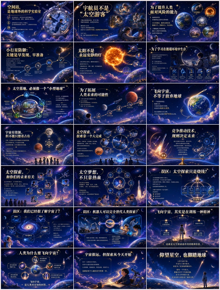 《太空探索启蒙课：人类为什么要飞向宇宙？》青少年航天科普PPT课件｜未来科技启蒙｜宇宙探索主题课程 - 预览图17