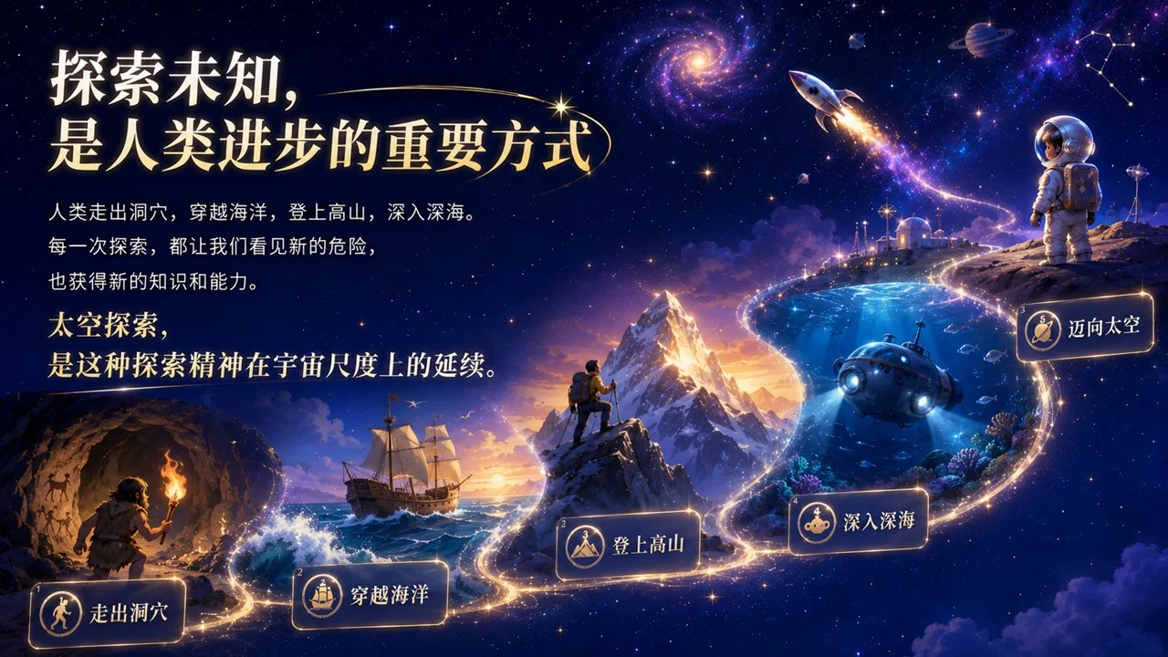 《太空探索启蒙课：人类为什么要飞向宇宙？》青少年航天科普PPT课件｜未来科技启蒙｜宇宙探索主题课程 - 预览图4