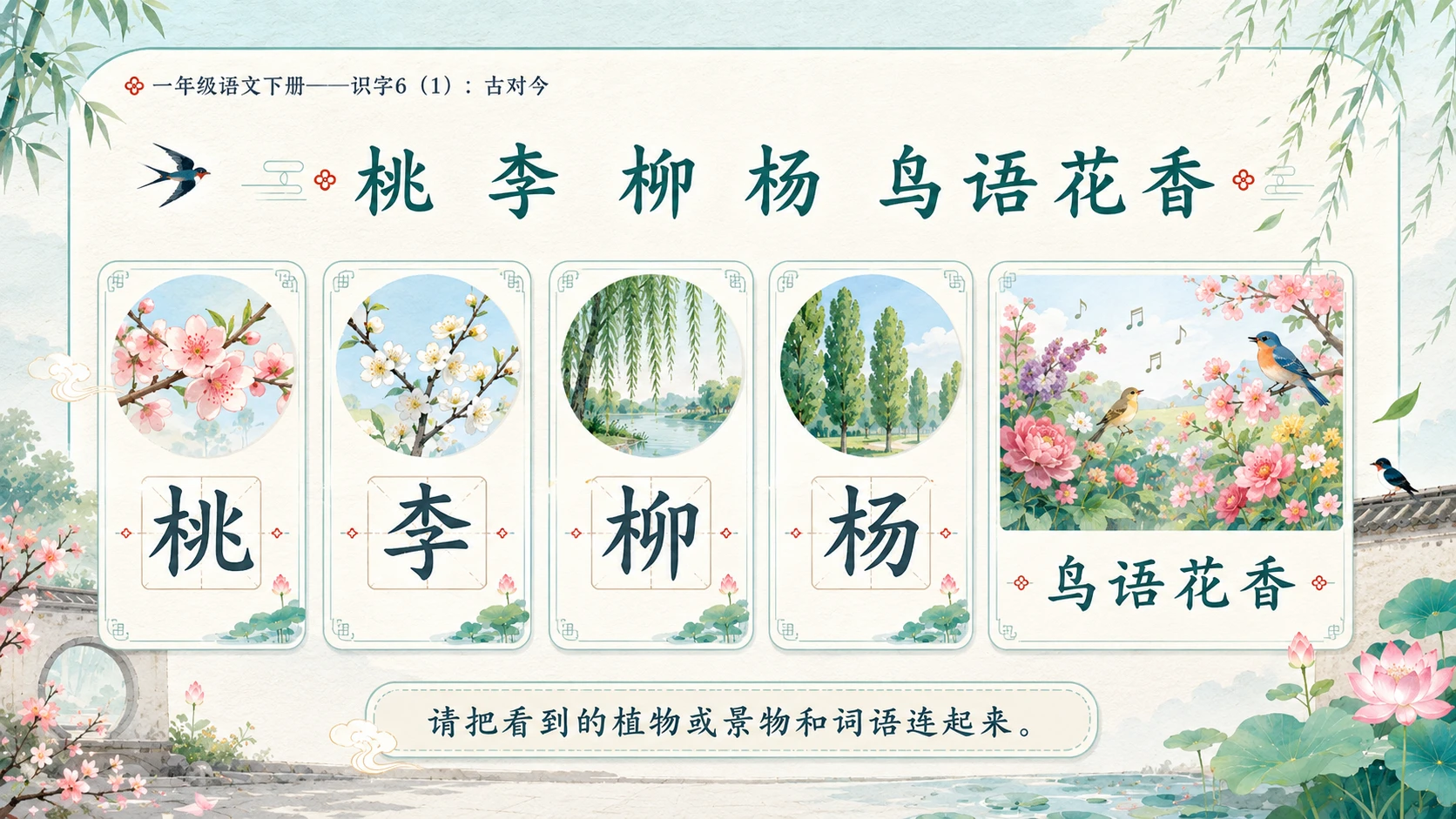 小学六年制统编教材系列课件——一年级语文下册：古对今（1） - 预览图10