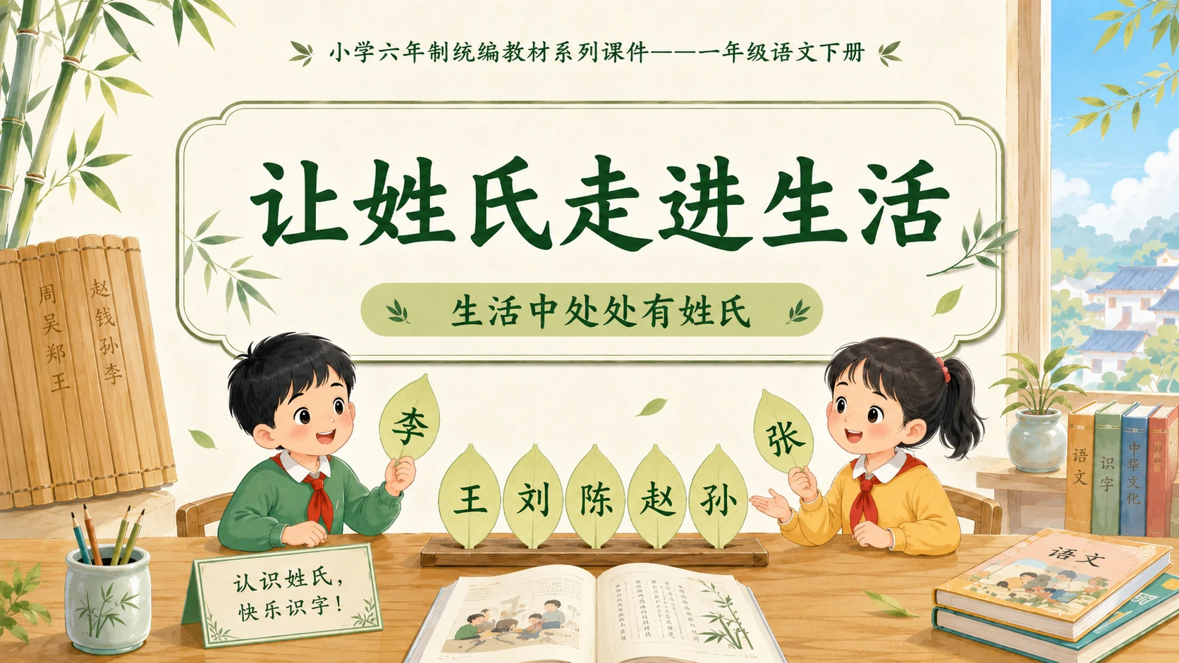 小学六年制统编教材系列课件——一年级语文下册：识字2 姓氏歌（1） - 预览图18