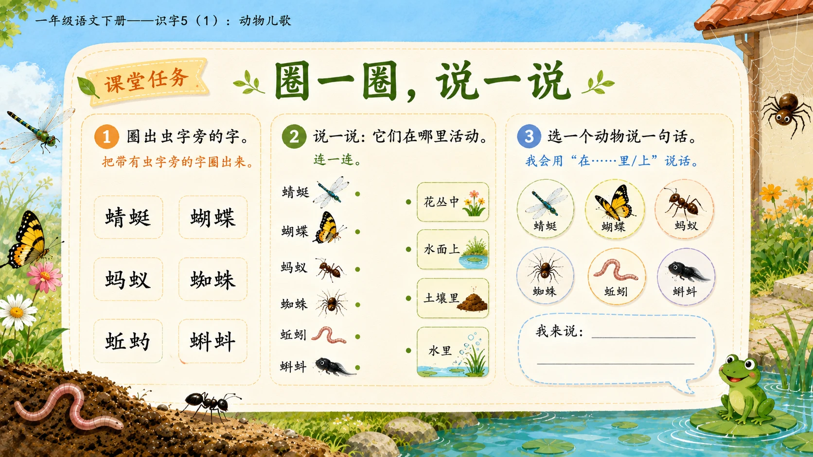小学六年制统编教材系列课件——一年级语文下册：识字5 动物儿歌（1） - 预览图15