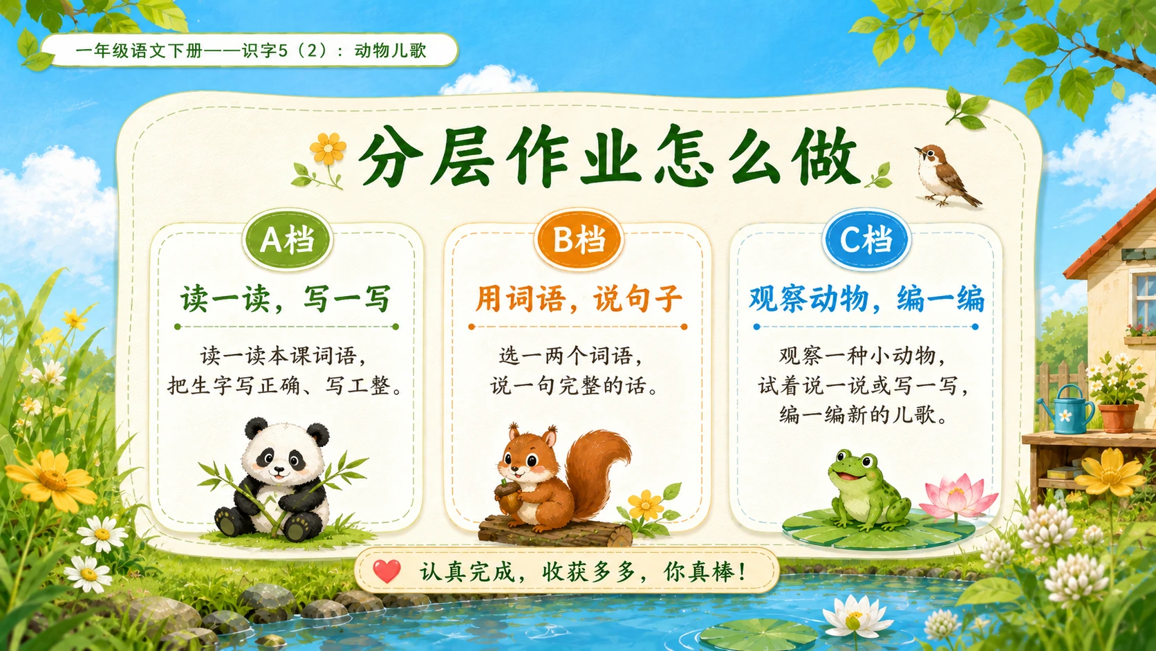 小学六年制统编教材系列课件——一年级语文下册：识字5 动物儿歌（2） - 预览图16