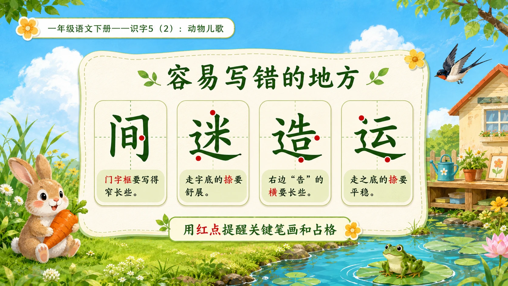小学六年制统编教材系列课件——一年级语文下册：识字5 动物儿歌（2） - 预览图7