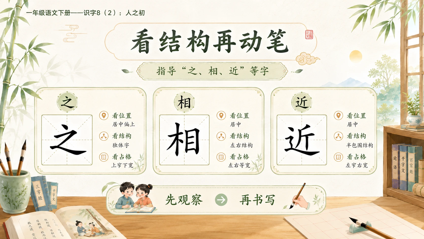 小学六年制统编教材系列课件——一年级语文下册：识字8 人之初（2） - 预览图4