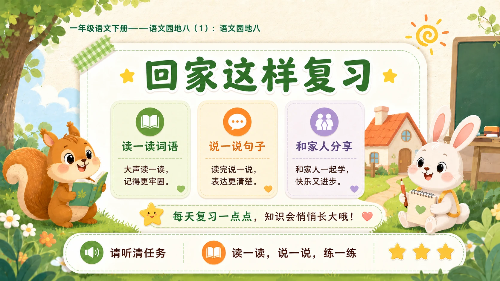 小学六年制统编教材系列课件——一年级语文下册：语文园地八（1） - 预览图17