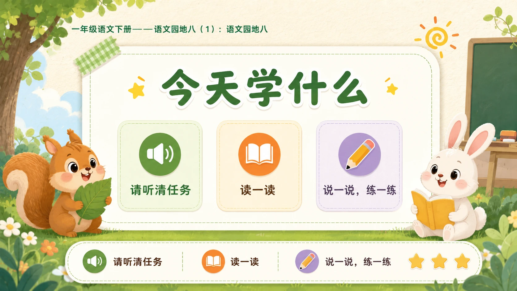 小学六年制统编教材系列课件——一年级语文下册：语文园地八（1） - 预览图2