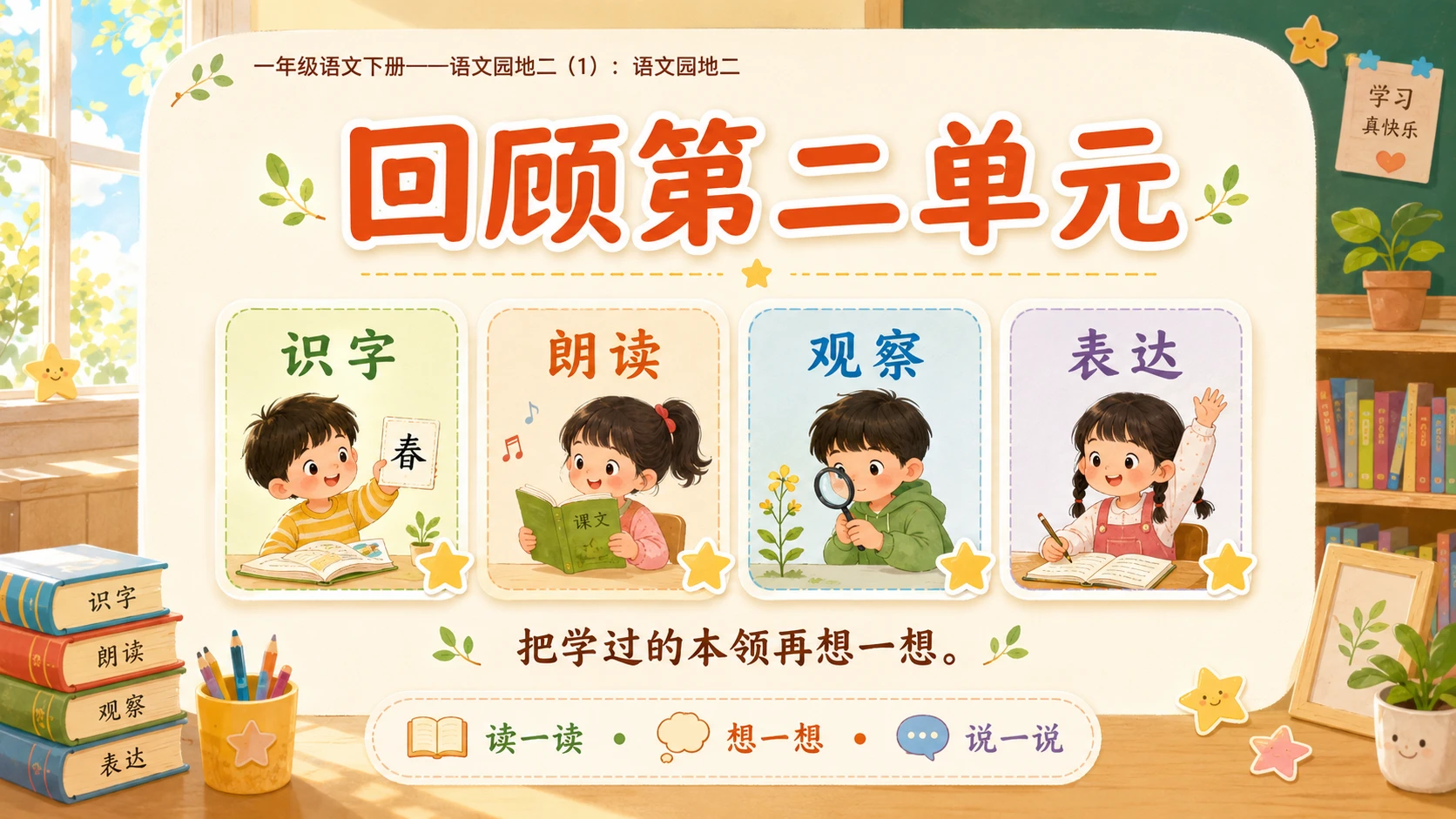 小学六年制统编教材系列课件——一年级语文下册：语文园地二（1） - 预览图3