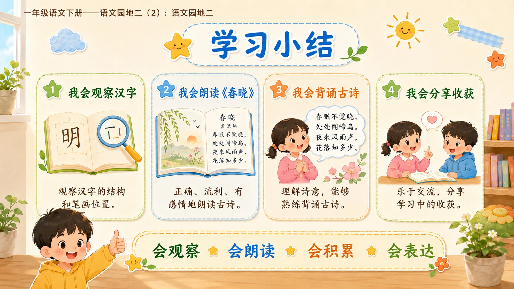 小学六年制统编教材系列课件——一年级语文下册：语文园地二（2） - 预览图15