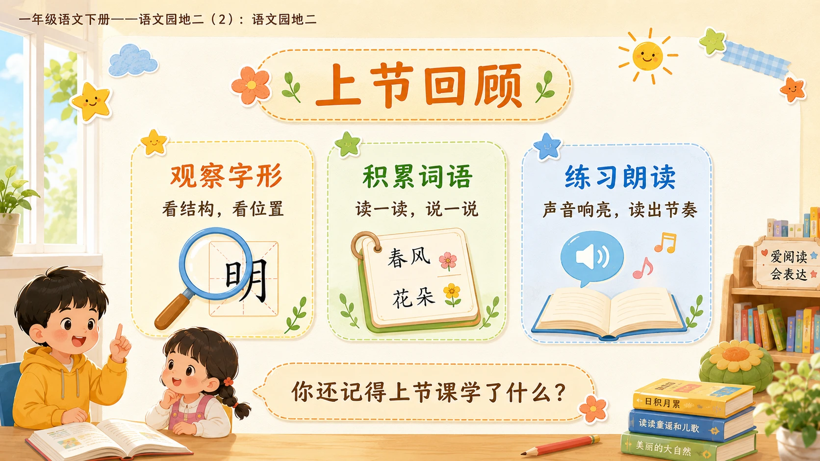 小学六年制统编教材系列课件——一年级语文下册：语文园地二（2） - 预览图3