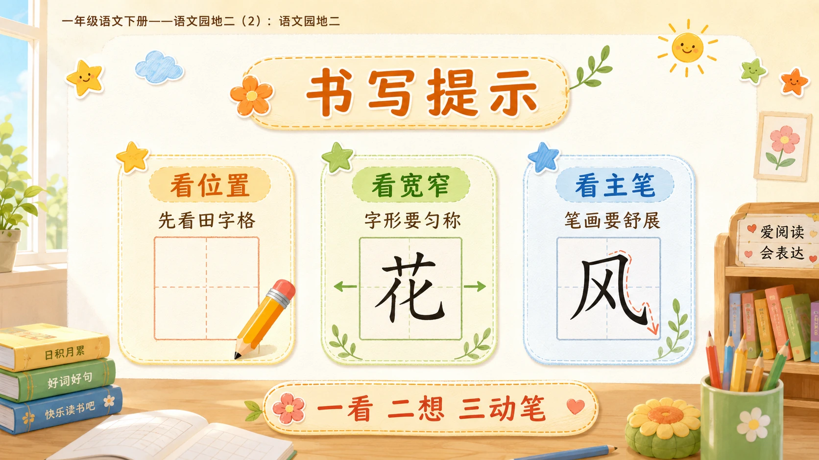 小学六年制统编教材系列课件——一年级语文下册：语文园地二（2） - 预览图4