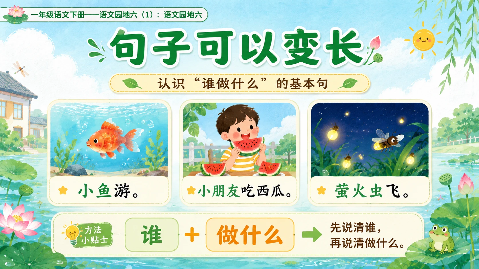 小学六年制统编教材系列课件——一年级语文下册：语文园地六（1） - 预览图12