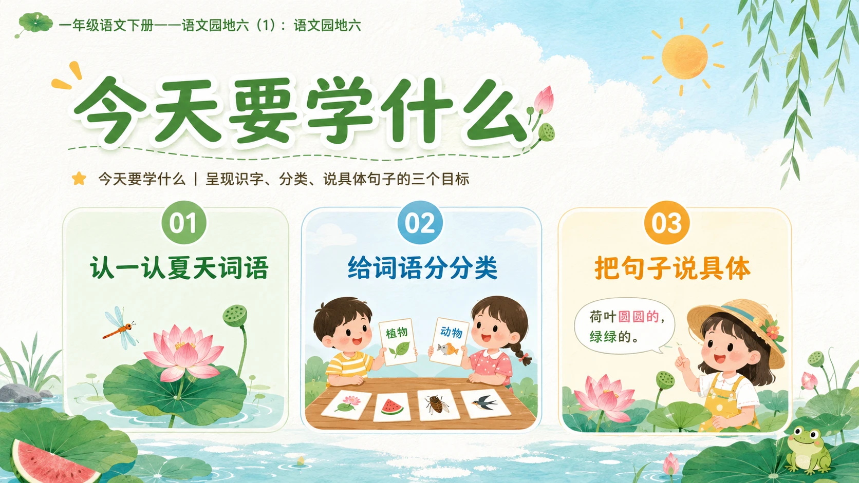 小学六年制统编教材系列课件——一年级语文下册：语文园地六（1） - 预览图2