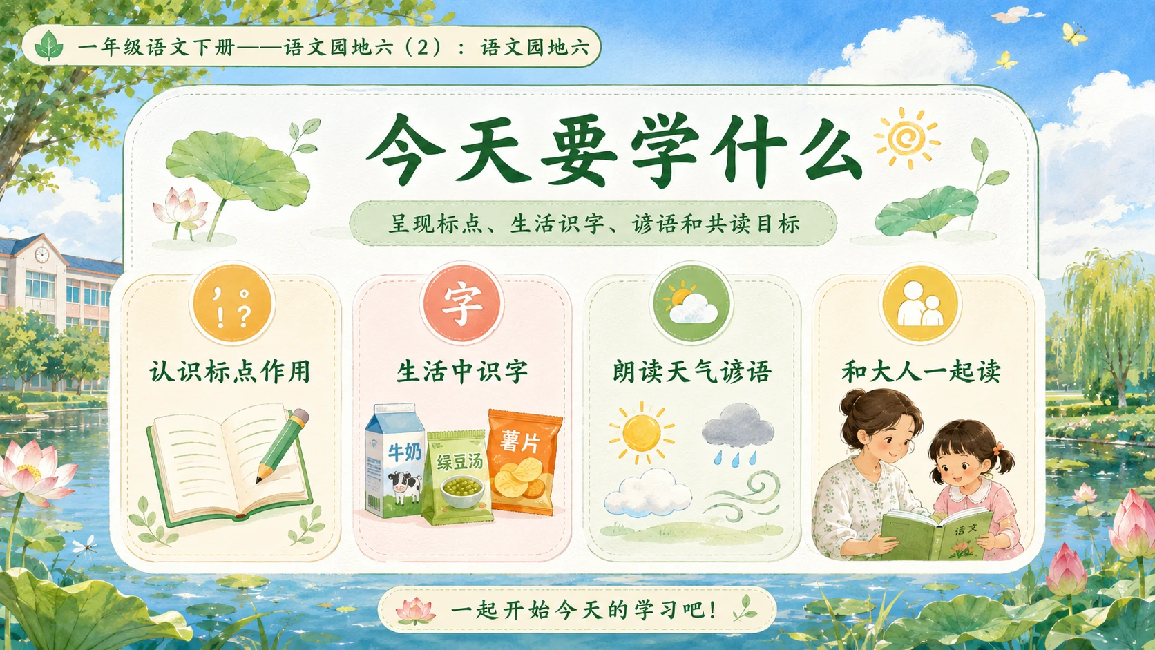 小学六年制统编教材系列课件——一年级语文下册：语文园地六（2） - 预览图2