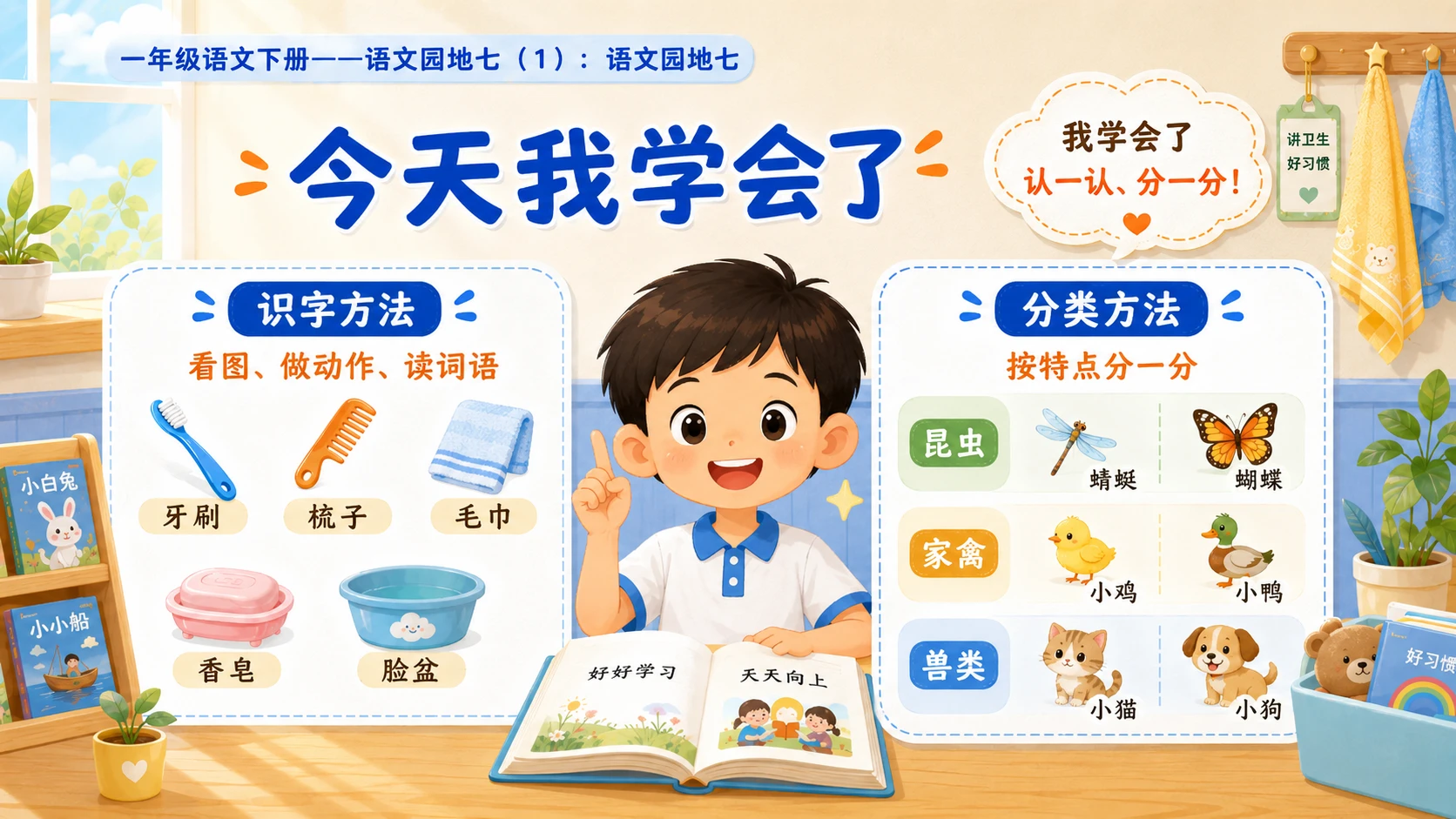 小学六年制统编教材系列课件——一年级语文下册：语文园地七（1） - 预览图12