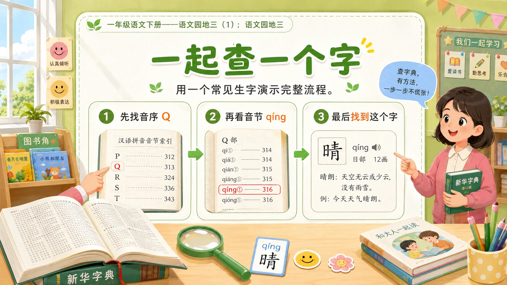 小学六年制统编教材系列课件——一年级语文下册：语文园地三（1） - 预览图1