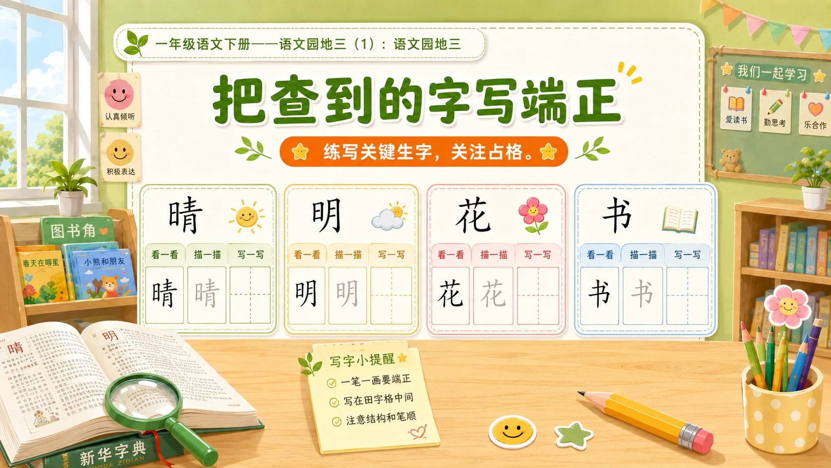 小学六年制统编教材系列课件——一年级语文下册：语文园地三（1） - 预览图11