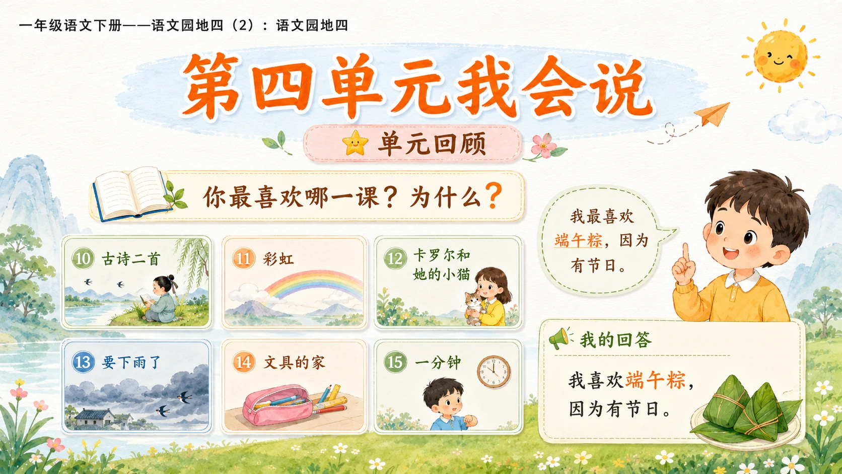 小学六年制统编教材系列课件——一年级语文下册：语文园地四（2） - 预览图14