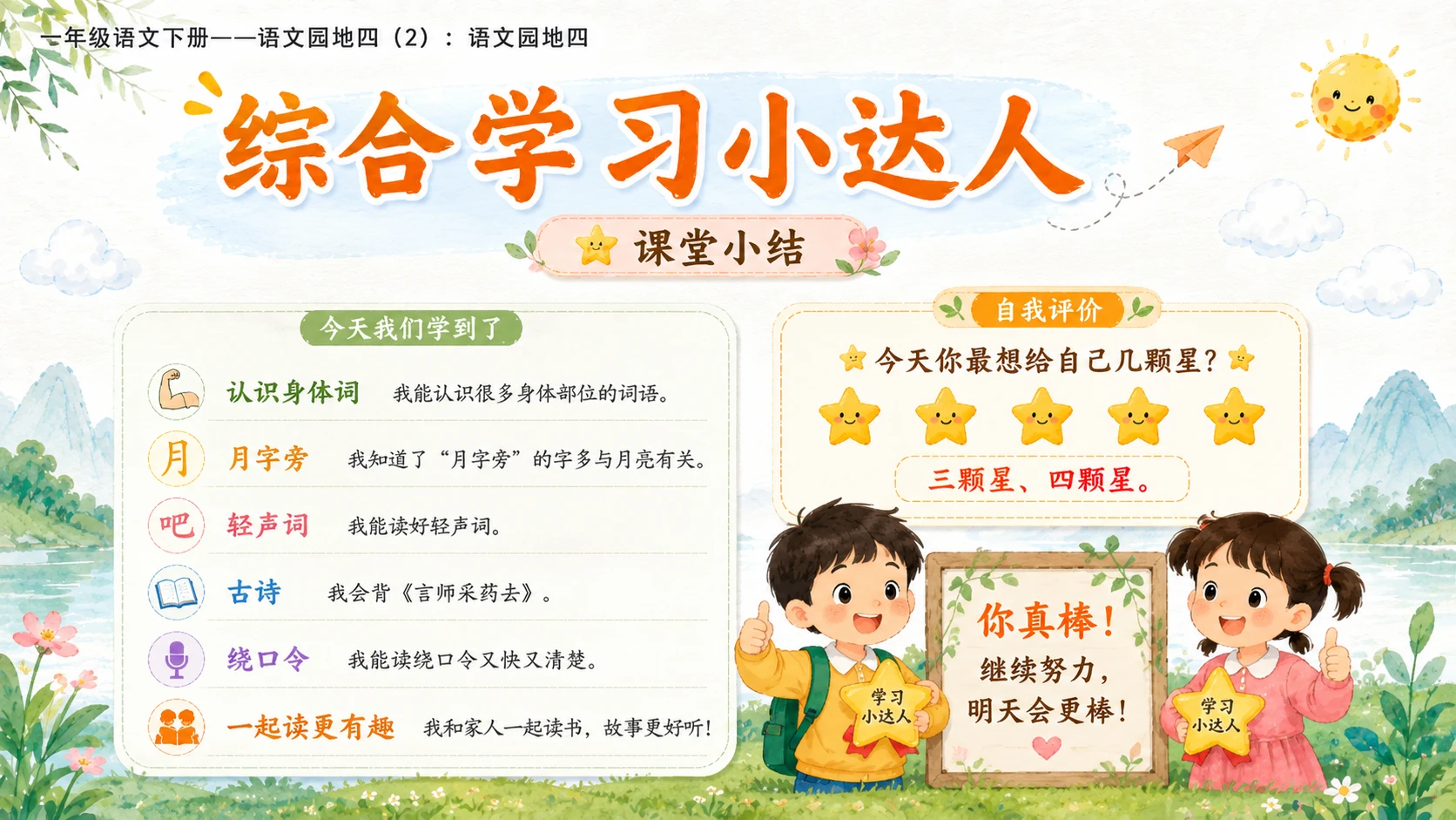 小学六年制统编教材系列课件——一年级语文下册：语文园地四（2） - 预览图17