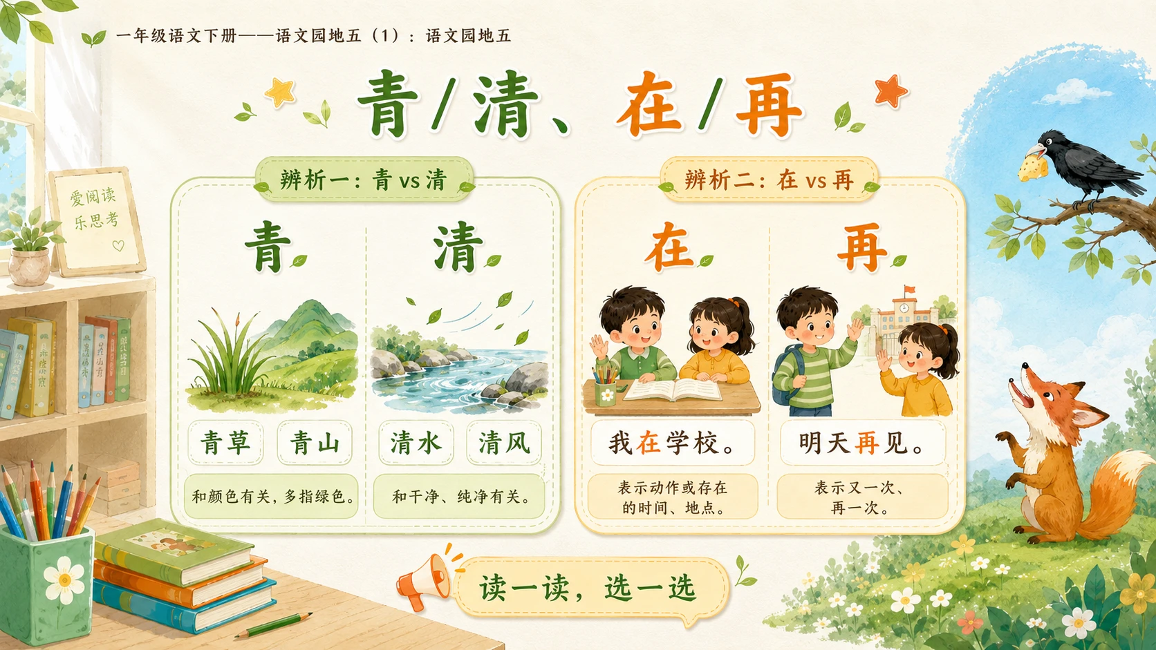 小学六年制统编教材系列课件——一年级语文下册：语文园地五（1） - 预览图12