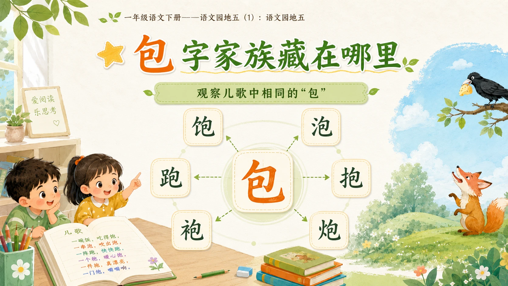 小学六年制统编教材系列课件——一年级语文下册：语文园地五（1） - 预览图4