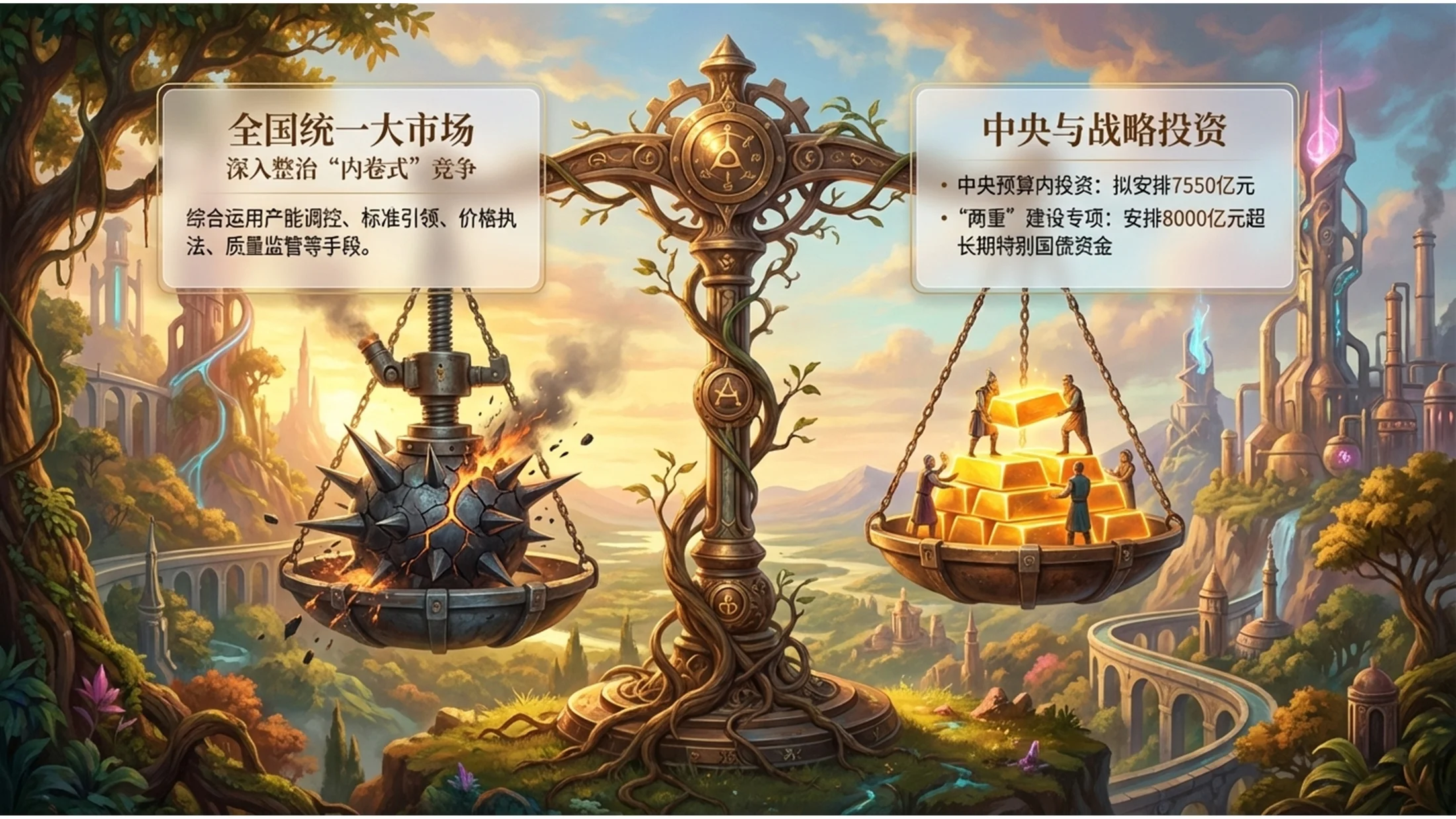 立体油画复古耶罗尼米斯・博斯风格政府工作报告PPT - 预览图8