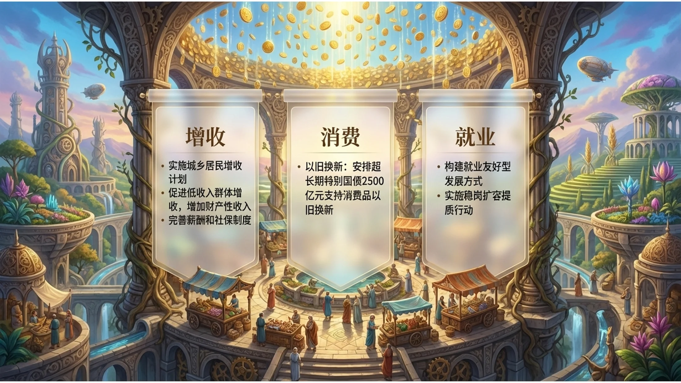 立体油画复古耶罗尼米斯・博斯风格政府工作报告PPT - 预览图10