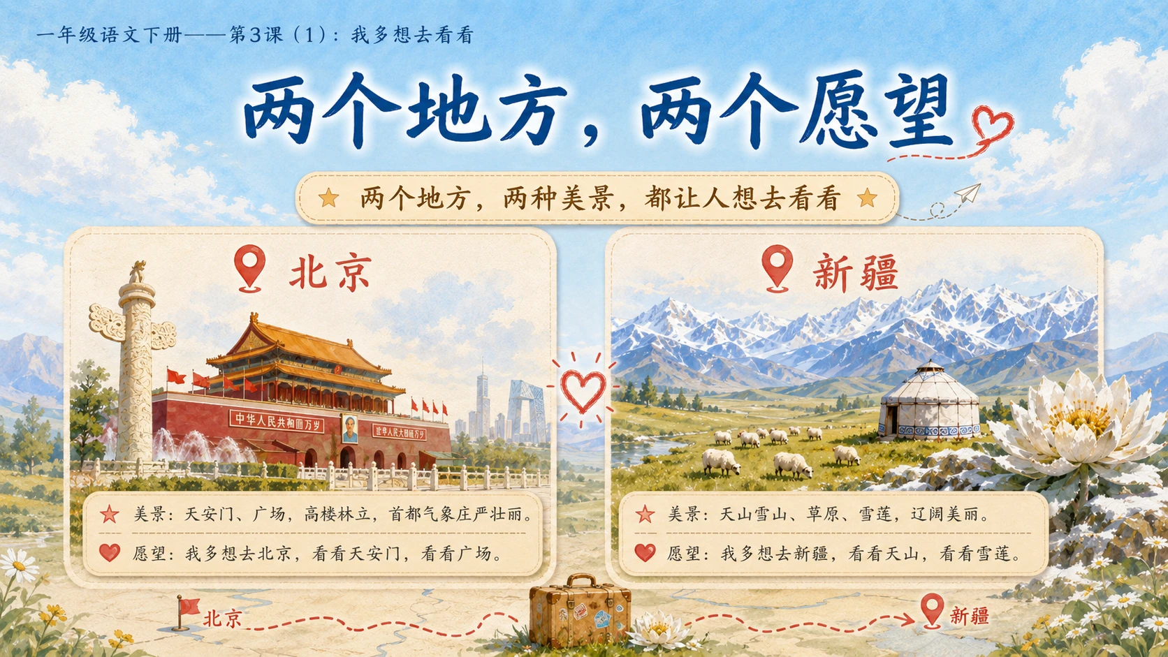 小学六年制统编教材系列课件——一年级语文下册第3课（1）：我多想去看看 - 预览图12