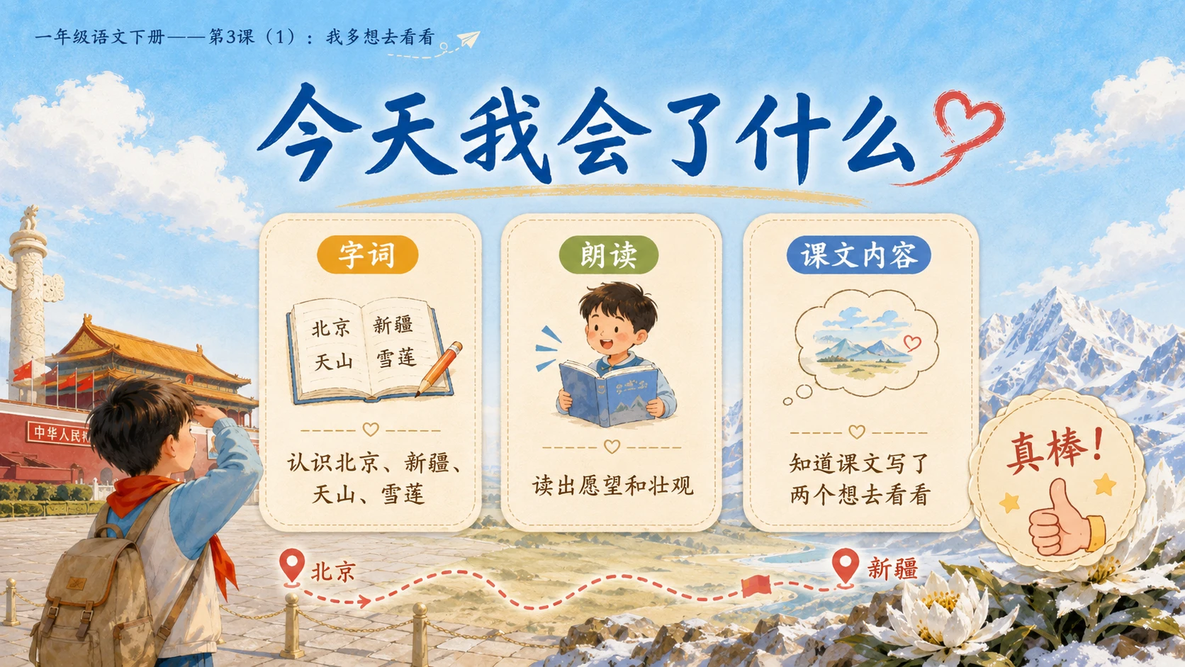 小学六年制统编教材系列课件——一年级语文下册第3课（1）：我多想去看看 - 预览图17