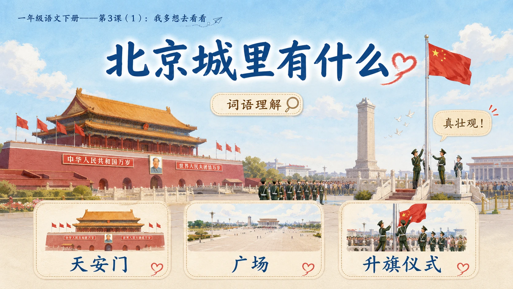 小学六年制统编教材系列课件——一年级语文下册第3课（1）：我多想去看看 - 预览图7