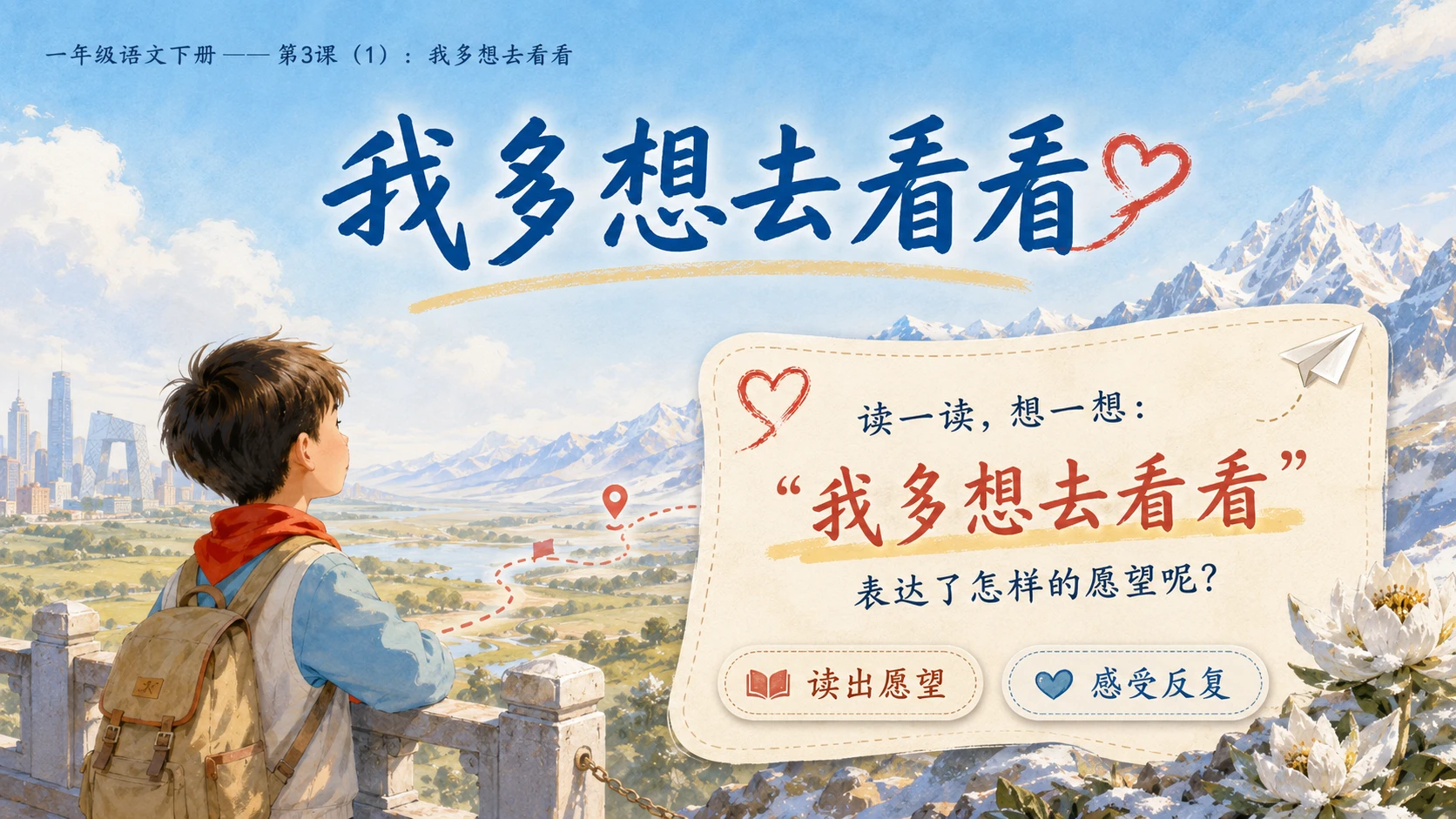小学六年制统编教材系列课件——一年级语文下册第3课（1）：我多想去看看 - 预览图9