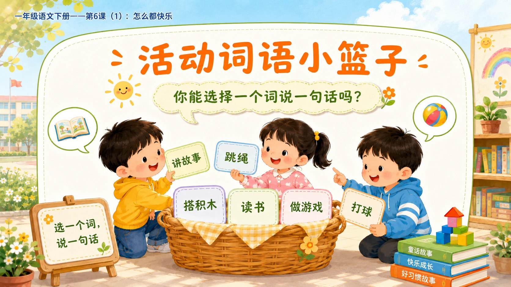 小学六年制统编教材系列课件——一年级语文下册第6课（1）：怎么都快乐 - 预览图11