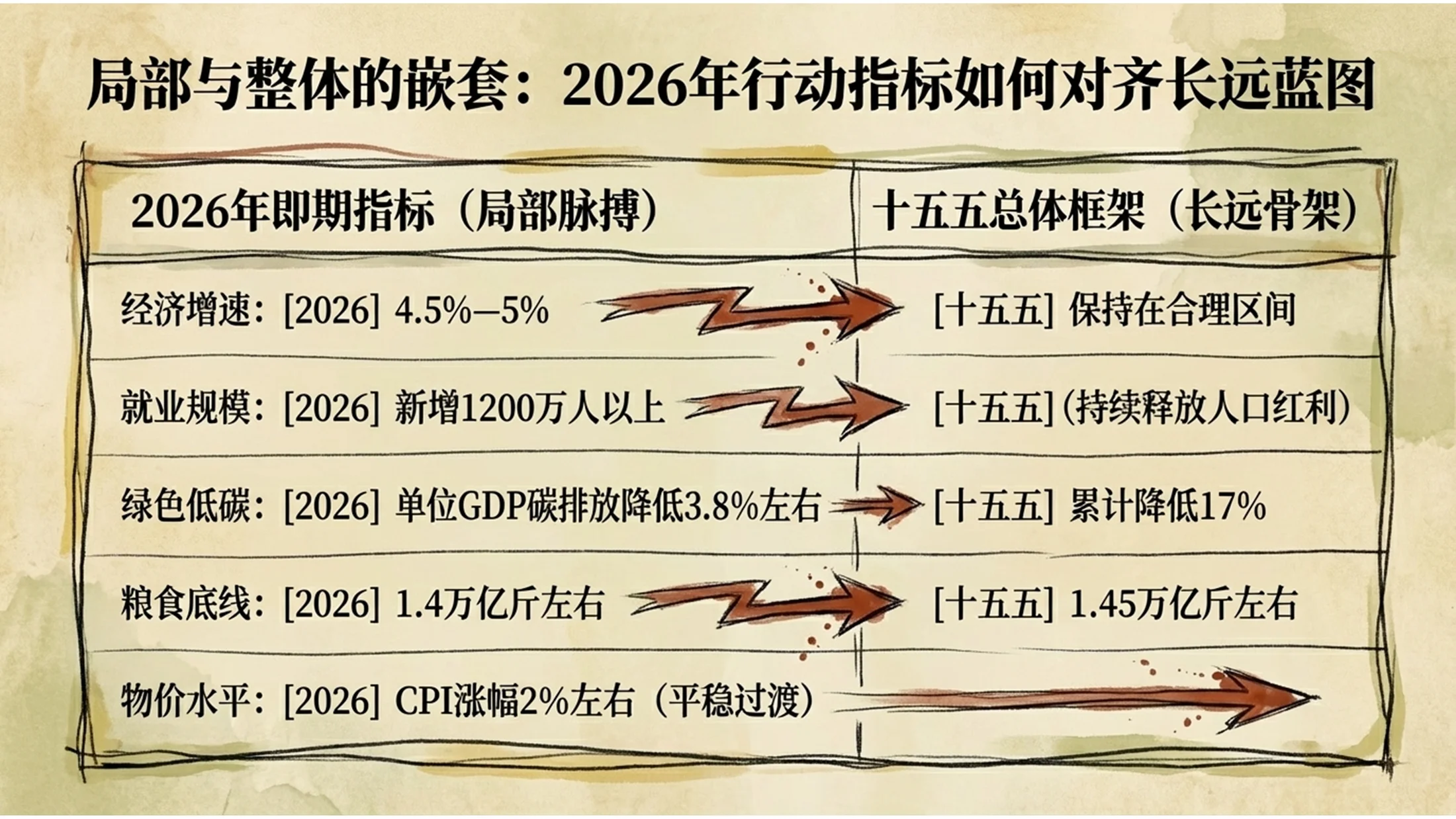 粗糙线条绘制埃贡·席勒风格政府工作报告PPT - 预览图6
