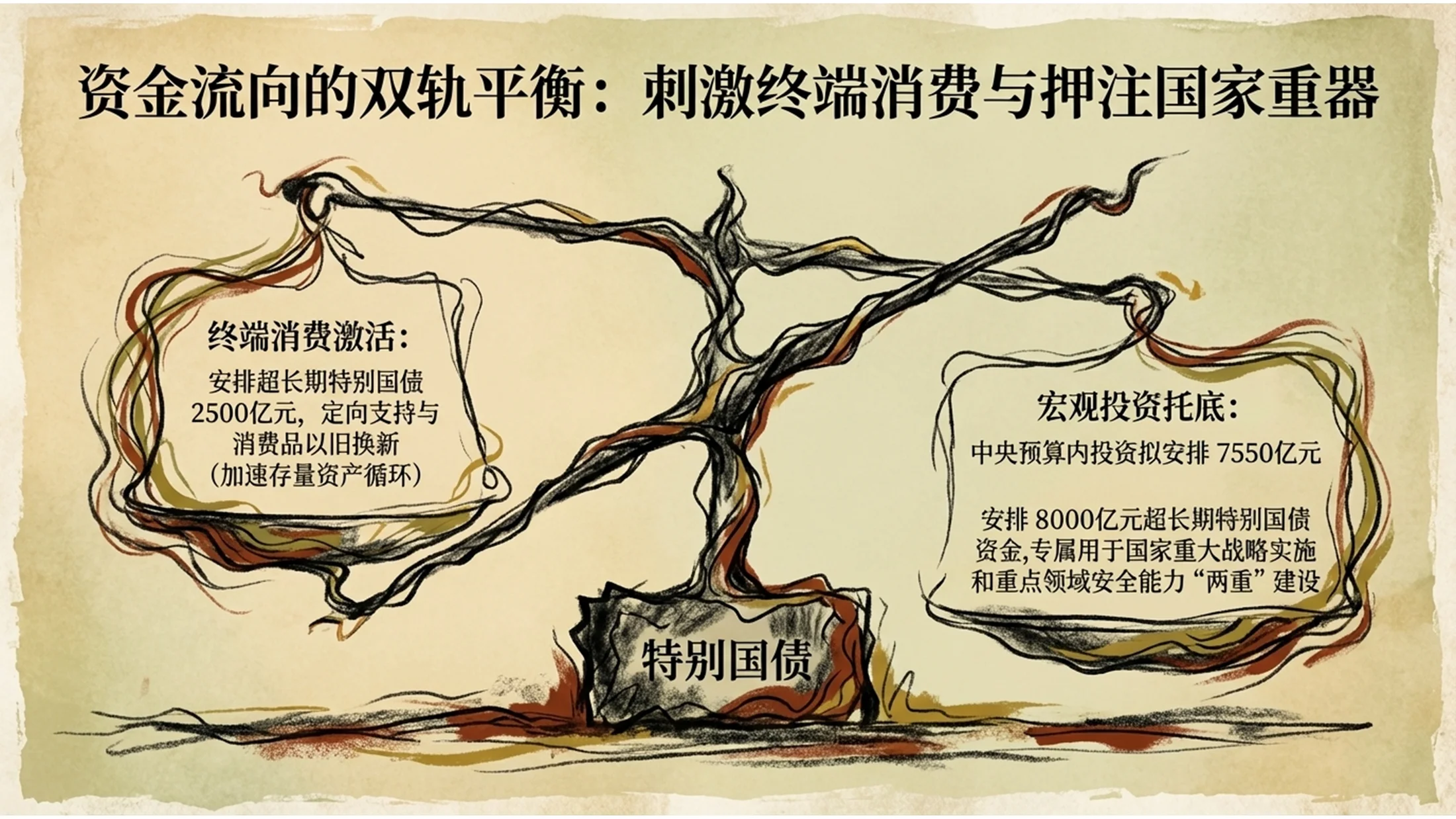 粗糙线条绘制埃贡·席勒风格政府工作报告PPT - 预览图10