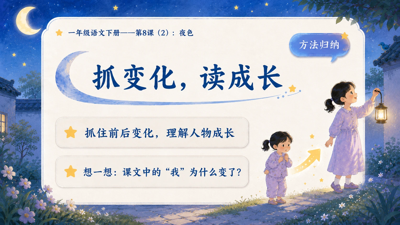 小学六年制统编教材系列课件——一年级语文下册第8课（2）：夜色 - 预览图13