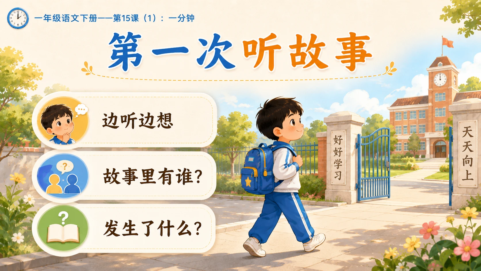 小学六年制统编教材系列课件——一年级语文下册第15课（1）：一分钟 - 预览图4